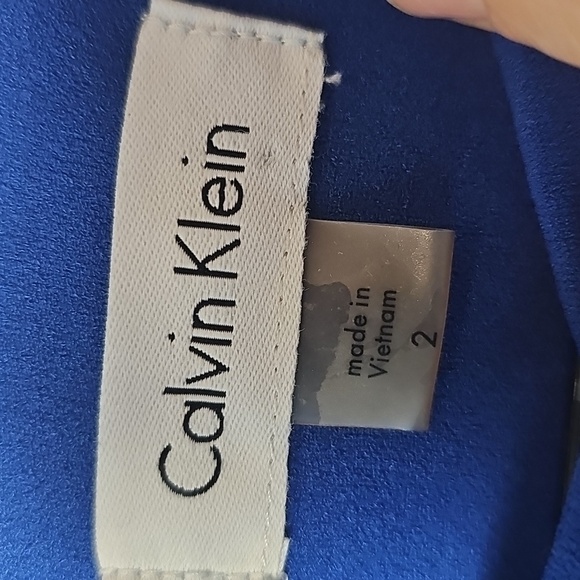 Calvin Klein Royal Blue Cutout Midi Dress Size 2 - Picture 2 of 3